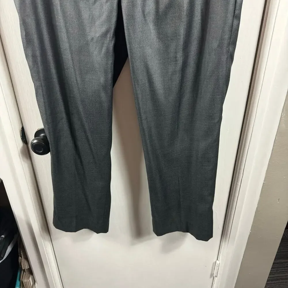 Alberto Danelli Dark Gray Flat Front Dress Pants Career Office 36x30